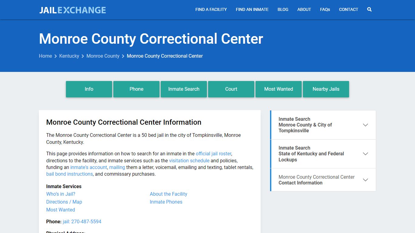 Monroe County Correctional Center - Jail Exchange